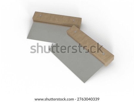 3D Rendering Metal Dough Scraper Mockup
