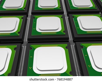 3d rendering microchips
