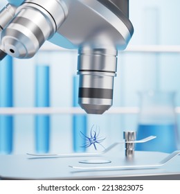 3d rendering microscope title picture