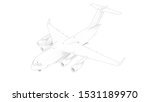 3d rendering of a millatary cargo plane isolated in white background