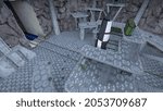 3D rendering of the missile hangar