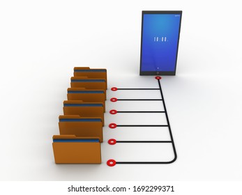 3d rendering mobile folder network