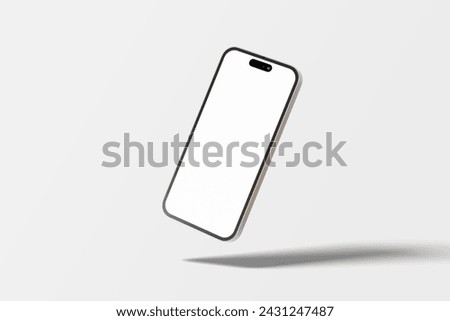 3d rendering mobile mockup. Realistic smartphone. New UI UX mockup for presentation template.