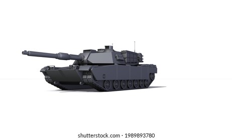 3d rendering model of the ABRAMS M1 tank