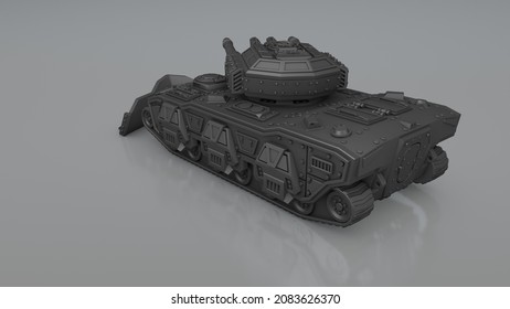 3d Rendering Model Of A Battle Tank
