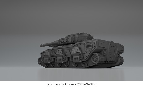 3d Rendering Model Of A Battle Tank
