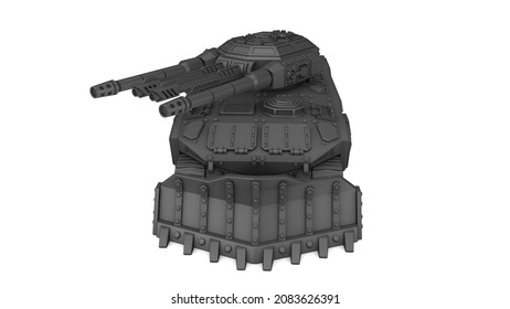 3d Rendering Model Of A Battle Tank
