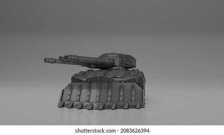 3d Rendering Model Of A Battle Tank
