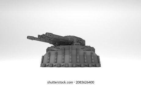 3d Rendering Model Of A Battle Tank
