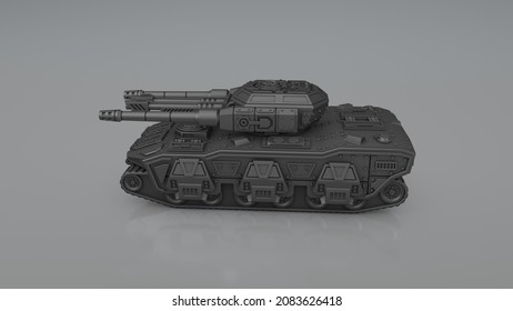 3d Rendering Model Of A Battle Tank
