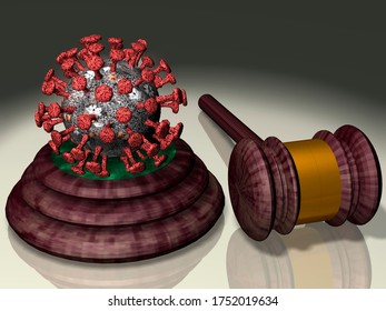 3D Rendering. Model Of The Coronavirus 