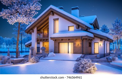 Modern Mountain Home Exterior Images, Stock Photos & Vectors | Shutterstock