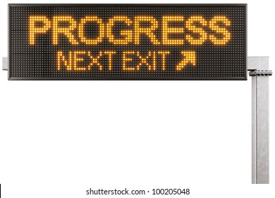 3d Rendering Of A Modern Digital Highway Sign With 