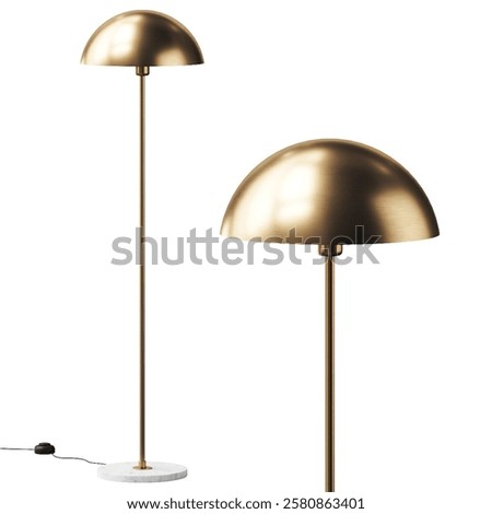 3d rendering modern floor lamp design isolated on white design