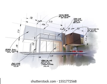 3D rendering of a modern  high end architecture project