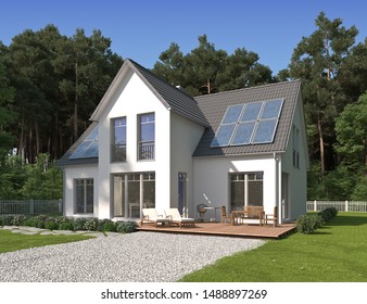 3d Rendering Of A Modern House