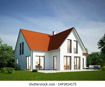 3d Rendering Of A Modern House