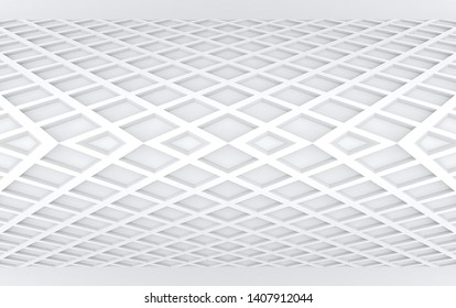 3d rendering. modern stripped gray square curve panel wall design background.