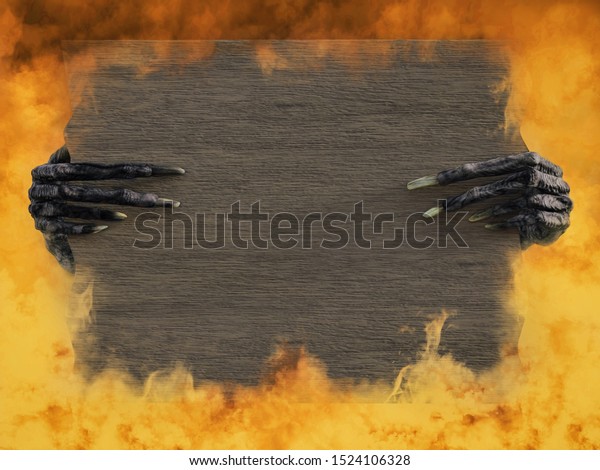 3d Rendering Monster Witch Hands Long Stock Illustration 1524106328