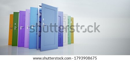 Similar – Image, Stock Photo Rainbow at the door