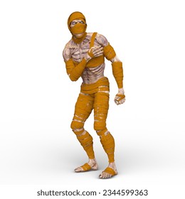 3D rendering of a mummy man