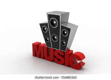 3D rendering of Music speaker