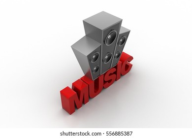 3D rendering of Music speaker