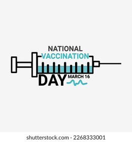 3D rendering National Vaccination Day. Syringe line icon. Heartbeat line icon. Flat design illustration. Poster, banner, card, background. - Powered by Shutterstock