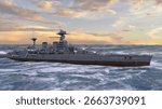 3D rendering of the naval ship
