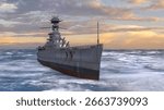 3D rendering of the naval ship