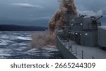 3D rendering of the naval ship