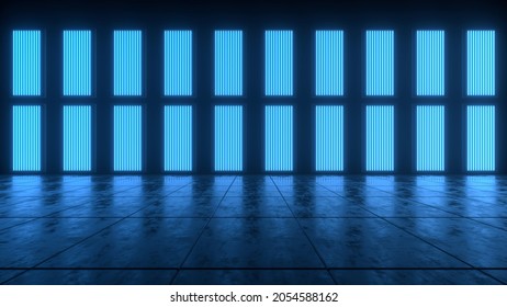 3D Rendering Neon Light Background