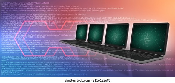 3d rendering new Laptop technology
