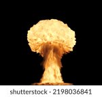 3d Rendering of a nuclear bomb explosion