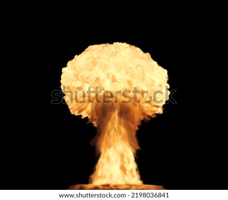 3d Rendering of a nuclear bomb explosion