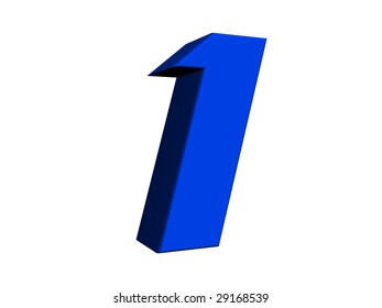 3d Rendering Number 1 Stock Illustration 29168539 