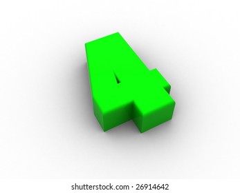 3d rendering of the number 4 - Shutterstock ID 26914642