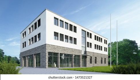3d Rendering Of A Office Building