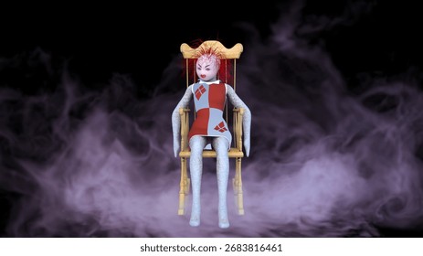 3D rendering old doll