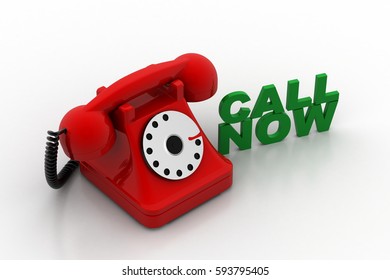 3d rendering of Old fashioned telephone