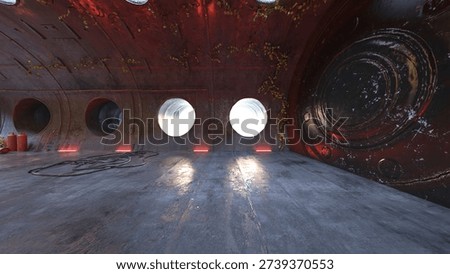 3D rendering of the old jet engine test facility