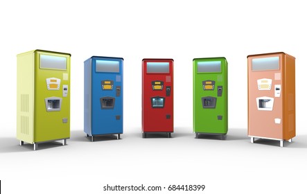 3D Rendering Of Old Soda Machine