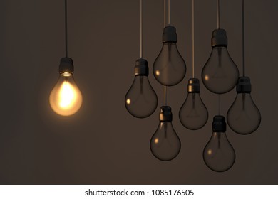 Set Vintage Spiral Edison Light Bulb Stock Vector (Royalty Free ...