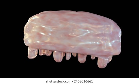 3d rendering of Osteoclasts, are the cells that degrade bone to initiate normal bone remodeling