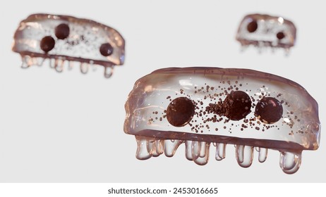 3d rendering of Osteoclasts, are the cells that degrade bone to initiate normal bone remodeling