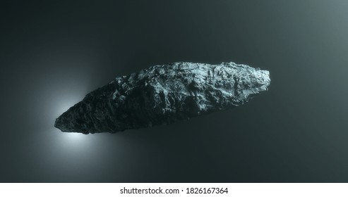 3d Rendering Of Oumuamua The Interstellar Object