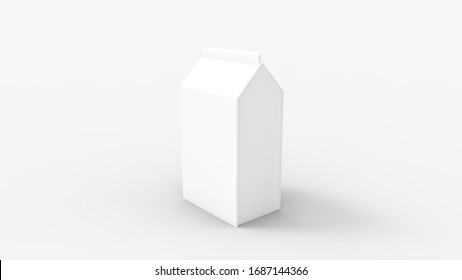 3D rendering of a packaging cartboard pack template product isolated