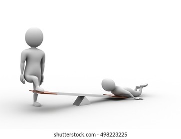 3d Rendering People Balancing Stock Illustration 498223225 | Shutterstock