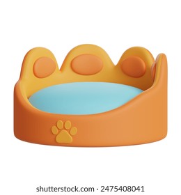 3d rendering of pet bed icon. isolated on white background