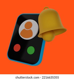  3d Rendering phone call Illustration